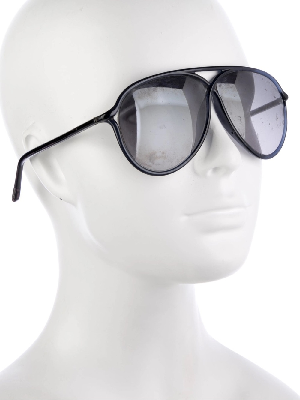 Tom Ford TF206 Maximillion 50B Smoke Blue Mens Aviator Sunglasses 59mm